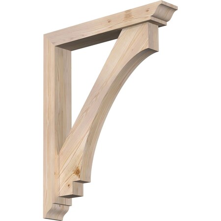 Ekena Millwork Imperial Traditional Smooth Bracket w/ Offset Brace, Douglas Fir, 5 1/2"W x 34"D x 42"H BKT0604X34X42IMP01SDF